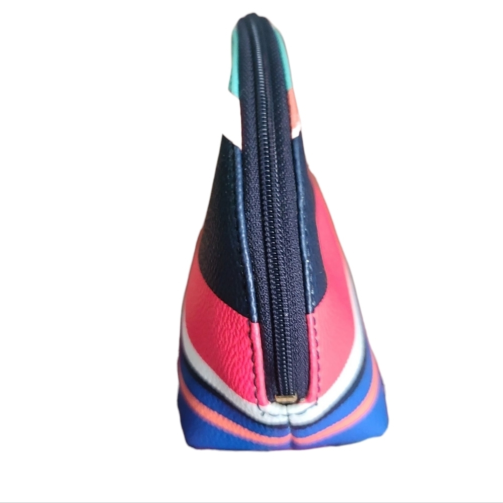 KATE SPADE Striped Small Dome Cosmetic Bag Case Multi Color - Picture 5 of 13